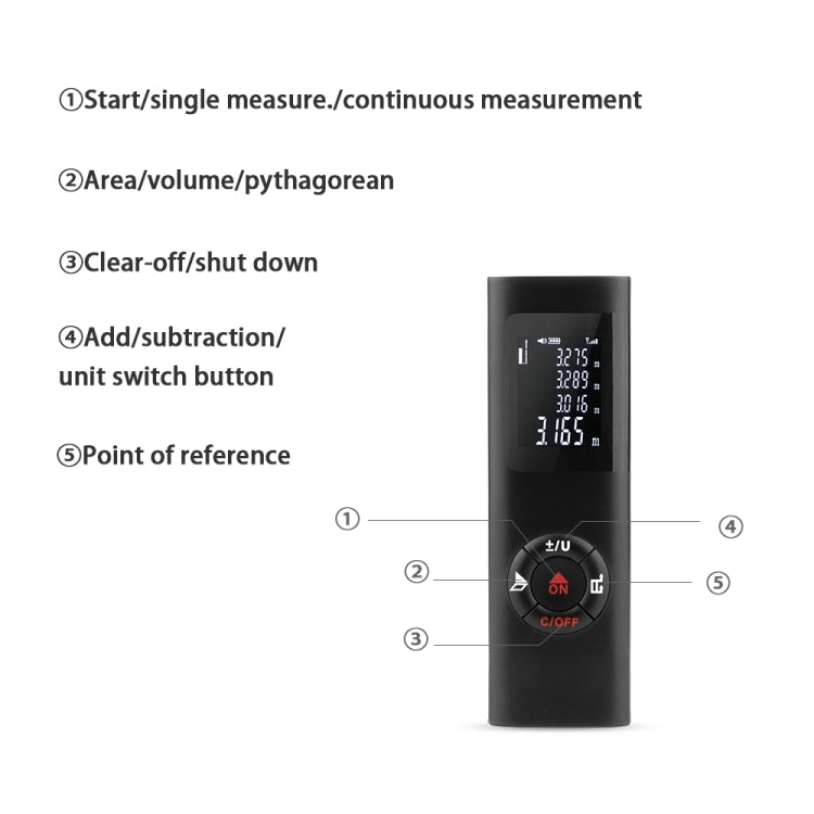 JQ-40 Mini Laser Distance Meter 40m Rechargeable Digital Handheld Laser Rangefinder Portable Laser Range Finder Build Measure, 40m JQ-40 Mini Laser Distance Meter 40m Rechargeable Digital Handheld Laser Rangefinder Portable Laser Range Finder Build Measure, 40m