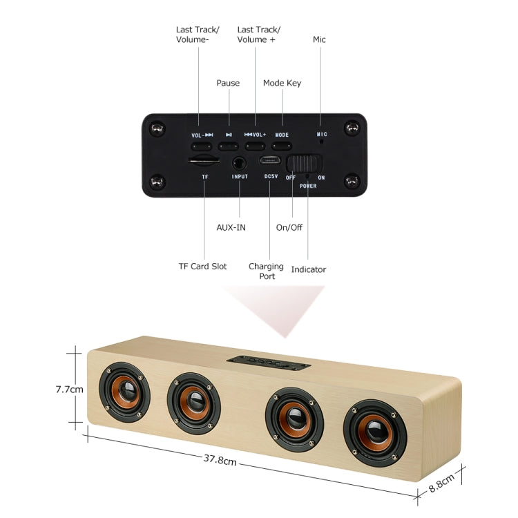 W8 Bluetooth 4.2 Speaker Four Louderspeakers Super Bass Subwoofer with Mic 3.5mm Support TF Card W8 Bluetooth 4.2 Speaker Four Louderspeakers Super Bass Subwoofer with Mic 3.5mm Support TF Card