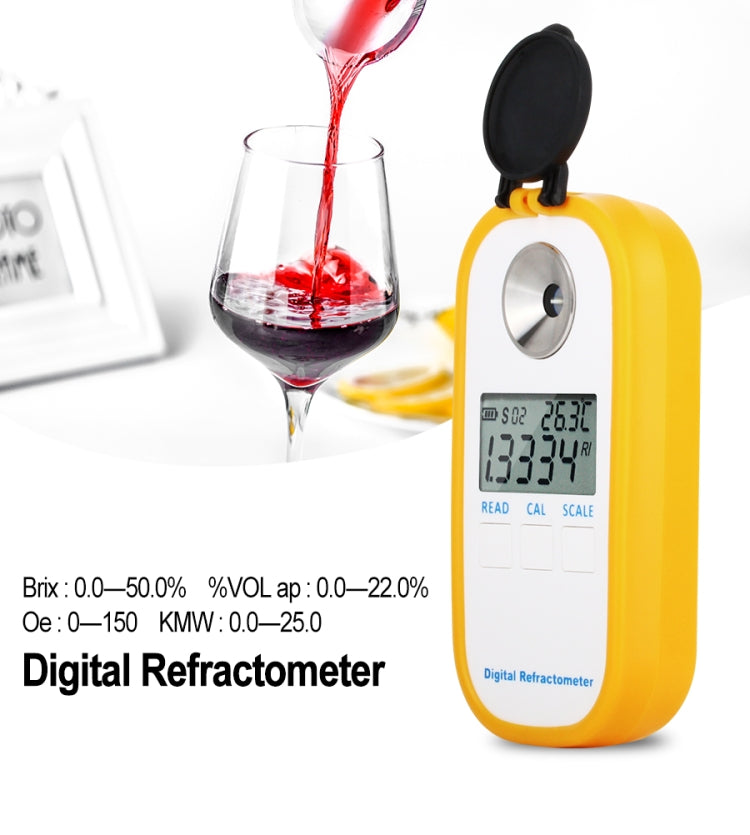 DR401 Digital Display Refractometer Brix 0-50% Alcohol Range 0~22% Refractometer Beer Wine Fruit Grape Sugar Saccharimeter, DR401 DR401 Digital Display Refractometer Brix 0-50% Alcohol Range 0~22% Refractometer Beer Wine Fruit Grape Sugar Saccharimeter, DR401