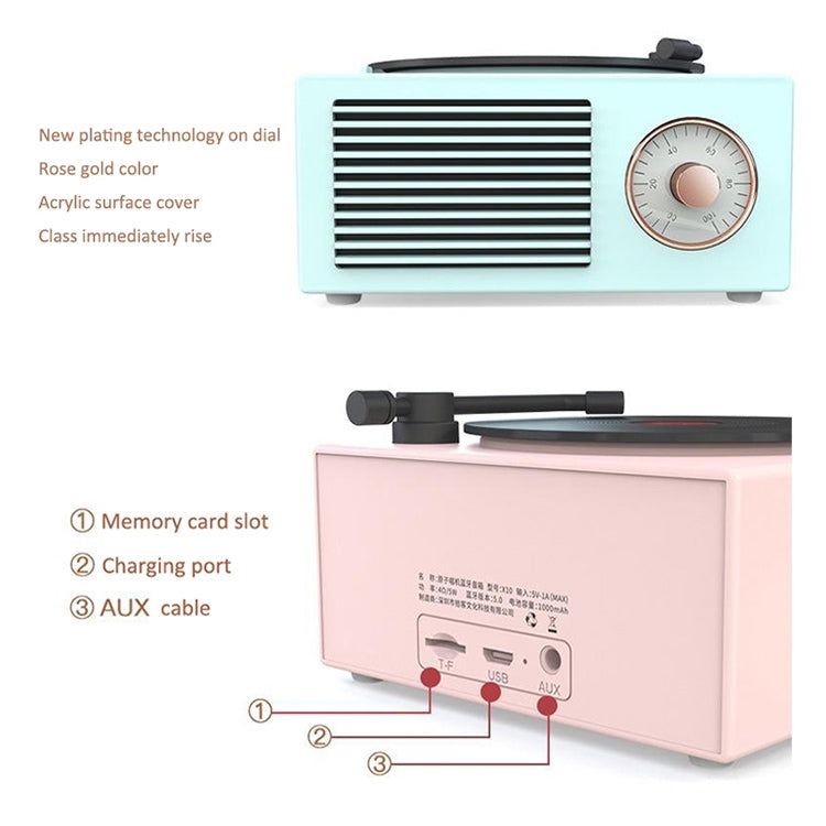 X10 Atomic Bluetooth Speakers Retro Vinyl Player Desktop Wireless Creative Multifunction Mini Stereo Speakers X10 Atomic Bluetooth Speakers Retro Vinyl Player Desktop Wireless Creative Multifunction Mini Stereo Speakers