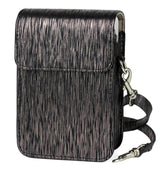 Richwell Brushed Camera Case PU Leather Case for Fujifilm Instax Mini Liplay Instant Camera, Black, White, Gold