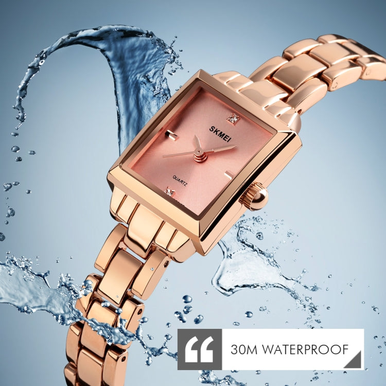 SKMEI 1407 Business Fashion Watch with Diamonds Delicate and Elegant Square Zinc Alloy Quartz Watch for Women SKMEI 1407 Business Fashion Watch with Diamonds Delicate and Elegant Square Zinc Alloy Quartz Watch for Women