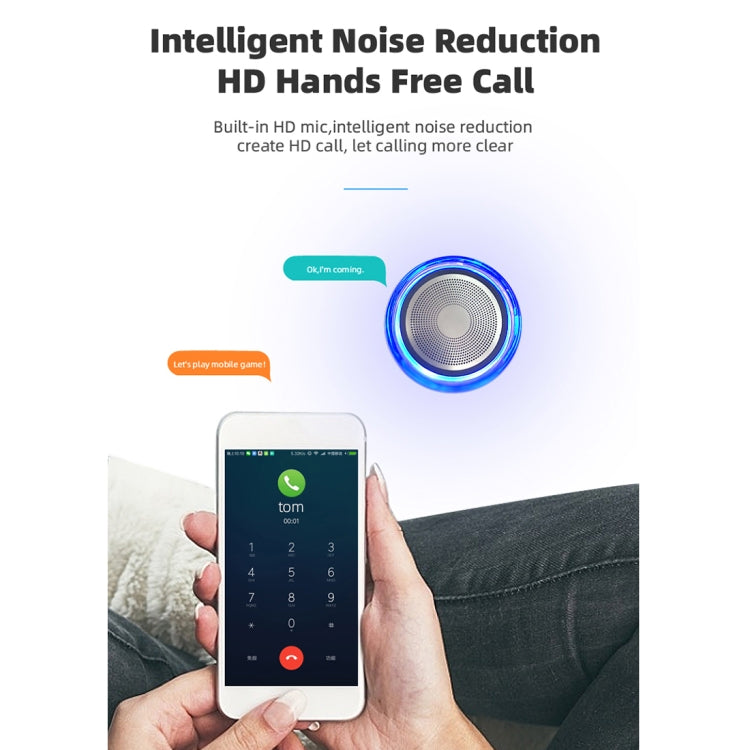 Altavoz Bluetooth con absorción magnética y luz LED Fineblue MK-22 TWS Altavoz Bluetooth con absorción magnética y luz LED Fineblue MK-22 TWS