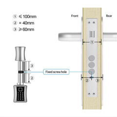60+40mm Office Home Value Fingerprint Password Smart Lock Core Password Lock Only LockLock Home Security Door Lock