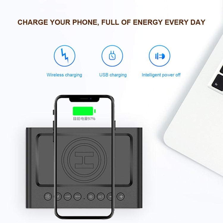 AEC BT508 Wireless Charging Bluetooth Speaker LED Alarm Clock Power Bank Three-In-One Speaker AEC BT508 Wireless Charging Bluetooth Speaker LED Alarm Clock Power Bank Three-In-One Speaker