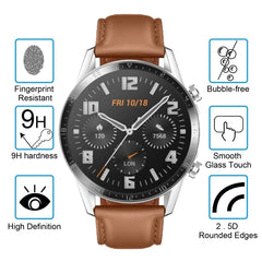 For HUAWEI Watch GT 2 46mm (2019) ENKAY Hat-Prince 0.2mm 9H 2.15D Curved Edge Tempered Glass Film, For HUAWEI Watch GT 2 46mm (2019)  (1 PC), For HUAWEI Watch GT 2 46mm (2019) (2 PCS)
