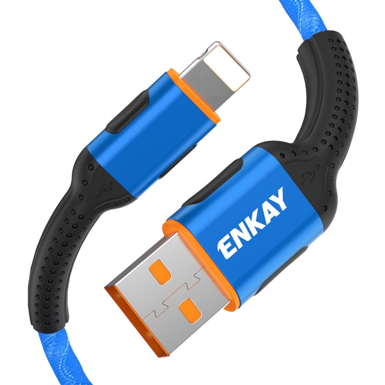 ENKAY ENK-CB203 Cloth Weaving Thread USB to 8 Pin Data Transfer Charging Cable, 8 Pin