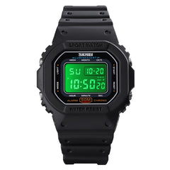 Skmei 1608 Multi-Function Student Electronic Watch Waterproof Timing Silicone Sports Watch