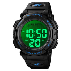 Skmei 1562 Multi Function Outdoor Sports Waterproof Student Electronic Watch Ten Year Battery Mens Watch