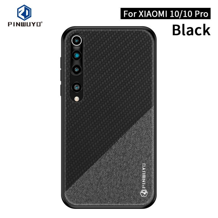 PINWUYO Rong Series  Shockproof PC + TPU+ Chemical Fiber Cloth Protective Cover, For Xiaomi 10 / 10pro, For Xiaomi  RedMi K30