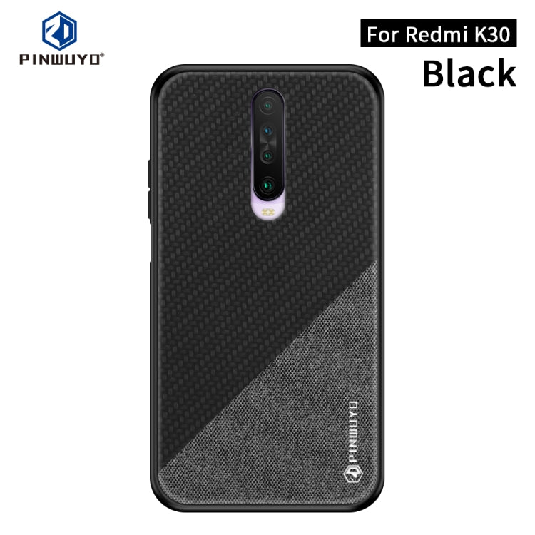 PINWUYO Rong Series  Shockproof PC + TPU+ Chemical Fiber Cloth Protective Cover, For Xiaomi 10 / 10pro, For Xiaomi  RedMi K30 PINWUYO Rong Series  Shockproof PC + TPU+ Chemical Fiber Cloth Protective Cover, For Xiaomi 10 / 10pro, For Xiaomi  RedMi K30