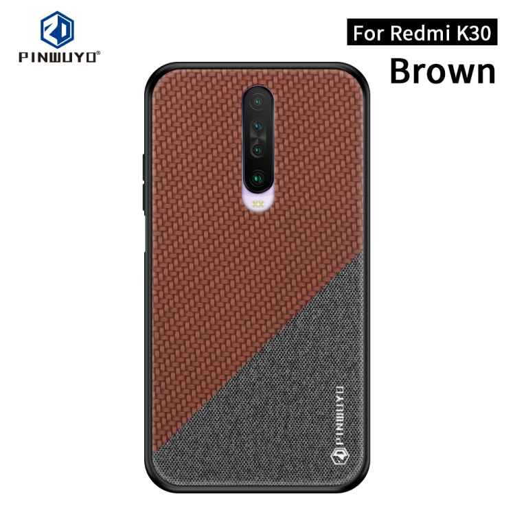PINWUYO Rong Series  Shockproof PC + TPU+ Chemical Fiber Cloth Protective Cover, For Xiaomi 10 / 10pro, For Xiaomi  RedMi K30 PINWUYO Rong Series  Shockproof PC + TPU+ Chemical Fiber Cloth Protective Cover, For Xiaomi 10 / 10pro, For Xiaomi  RedMi K30