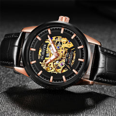 Ochstin 2002C Men Automatic Hollow Leather Mechanical Watch Business Waterproof Night Light Men Watch Mechanical Watch