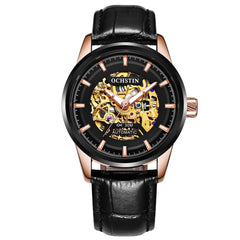 Ochstin 2002C Men Automatic Hollow Leather Mechanical Watch Business Waterproof Night Light Men Watch Mechanical Watch