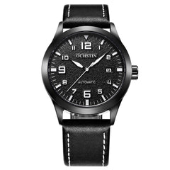 Ochstin 62028 Fashion Fully Automatic Mechanical Watch Waterproof Men Leisure Mechanical Watch Calendar Leather Watch