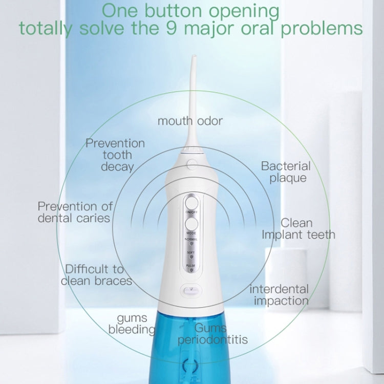 Wireless Water Floss Cleaner Portable 1400mAh USB-Rechargeable Water Flosser IPX7 Waterproof Oral Irrigator, Water Tannk Capacity: 300ML Wireless Water Floss Cleaner Portable 1400mAh USB-Rechargeable Water Flosser IPX7 Waterproof Oral Irrigator, Water Tannk Capacity: 300ML