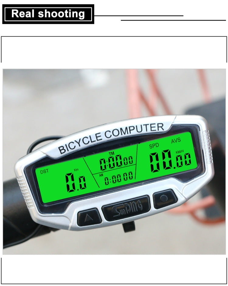 SUNDING SD-558C Bicycle Computer Wireless Digital LCD Backlight Road Speedometer Stopwatch Speedometer, SD-558C SUNDING SD-558C Bicycle Computer Wireless Digital LCD Backlight Road Speedometer Stopwatch Speedometer, SD-558C