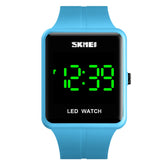 SKMEI 1541 Fashion Led Watch Square Couple Model Waterproof Electronic Watch Silicone Watch