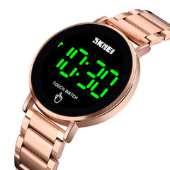 SKMEI 1550 Simple and Stylish LED Touch Screen Men Watch Waterproof Stainless Steel With Electronic Watch