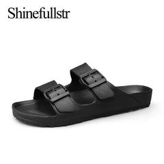 Summer Adjustable Soft Slides Slippers For Men Flat EVA Slippers Lightweight Anti Slip Slippers Size 35-47 48 49 Dropshipping