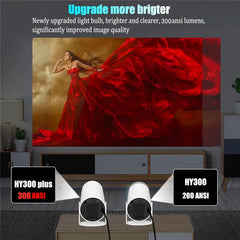 DITONG HY300 Plus HD Projector portatil 4K 1280x720P Android LED Video Home Theater Cinema Phone mini Proyector Movie HY300 pro