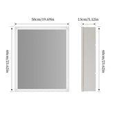 60/70CM Illuminated LED Wall Mirrored Bathroom Storage Medicine Cabinet with Shaver Socket, Bluetooth Speaker Anti-Fog