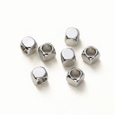 50pcs/lot 2-5mm 14K/18K Real Gold Plated Brass Square Spacer Loose Beads for DIY Jewelry Making Beads Accessories Findings