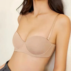 Seamless Push Up Bras For Women 1/2 Cup Underwear Padded Bra Comfort Invisible Brassiere Non-wire Fixed Cup Sexy Lingerie