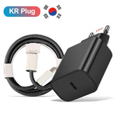 20W PD Korean USB C Type C Charger For iPhone 15 Fast Charging Cable For Xiaomi Redmi Note 12 Samsung S23 Ultra Type C Phone