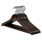 10/50/100Pcs Solid Wooden Clothes Hanger Clothes Scarf Hat Holder Closet Storage Wardrobe Organizer Bedroom Space Saving