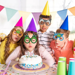 12PCS TMNT Ninja Turtles Party Decoration Paper Glasses Masks Photo Cosplay Props Children's Happy Birthday Party Supplies Gifts