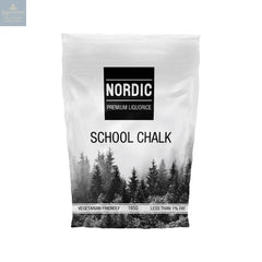 School chalk premium mint liquorice in crisp mint shell in sachet bag - vegetarian friendly