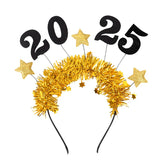 2025 Crown Number Foil Balloons Happy New Year Eve Party Decoration Photo Booth Props Supplies Christmas Home Decor Navidad 2024