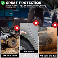 4PCS Universal Car Wide for Fender Flares Wheel Arches Extension Mud Mudguards Extra Wide Body Wheel Arches