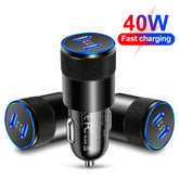 40W Dual PD Car Charger Adapter Fast Charging Type USB C Quick Charger in Car Mobile Phone for iPhone15 Pro Max Xiaomi 14 Huawei