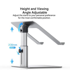 Baseus Laptop Stand for Macbook Air Pro Foldable Aluminum Vertical Notebook Stand Scalable Adjustable Support Tablet Kickstand