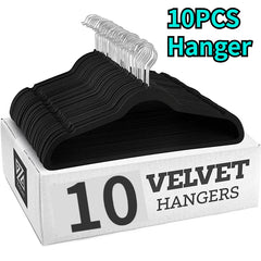 10pcs Flocking Clothes HangersThin High Quality Suits for Clothes Jackets Shirts Pants Coats Home Organizer organizador de ropa