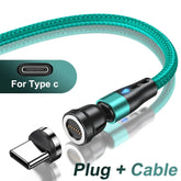 AUFU 5A Magnetic Type C Cable For Samsung S21 Huawei P30 Magnet Fast Charging Charger Wire for iPhone Xiaomi Micro USB Data Cord