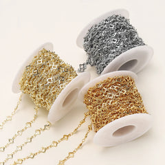1Meter/Pack 5.5MM 14/18K Gold Plated Brass Rhombus Chain For Jewelry Making Necklace Bracelets Chain Jewelry Making Supplies