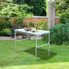 3FT/90cm Folding Table Lightweight Portable Camping Table, Non-Slip Rubber feet , Premium Quality Steel Aluminium Foldable Table