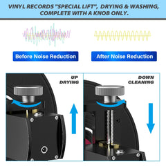 6.5L Vinyl Record Ultrasonic Cleaner with Bracket(Set) for Wash LP 12 Inch Records Label Saver Aluminum CNC Made 220V EU Plug