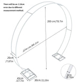 2.1M/2.2M/2.4M Removable Round Wedding Arch Metal Backdrop Flower Garland Party Frame Garden Arbor