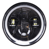 7 inch Moto LED Headlight For Harley Bike With 4-1/2"4.5" LED Passing Lamps Fog Lights 7"Bracket Mounting Ring Motorcycle