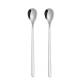 2 PCS Stainless Steel Spoon Creative Coffee Spoon Bar Ice Spoon Gold Plated Long Stirring Spoon
