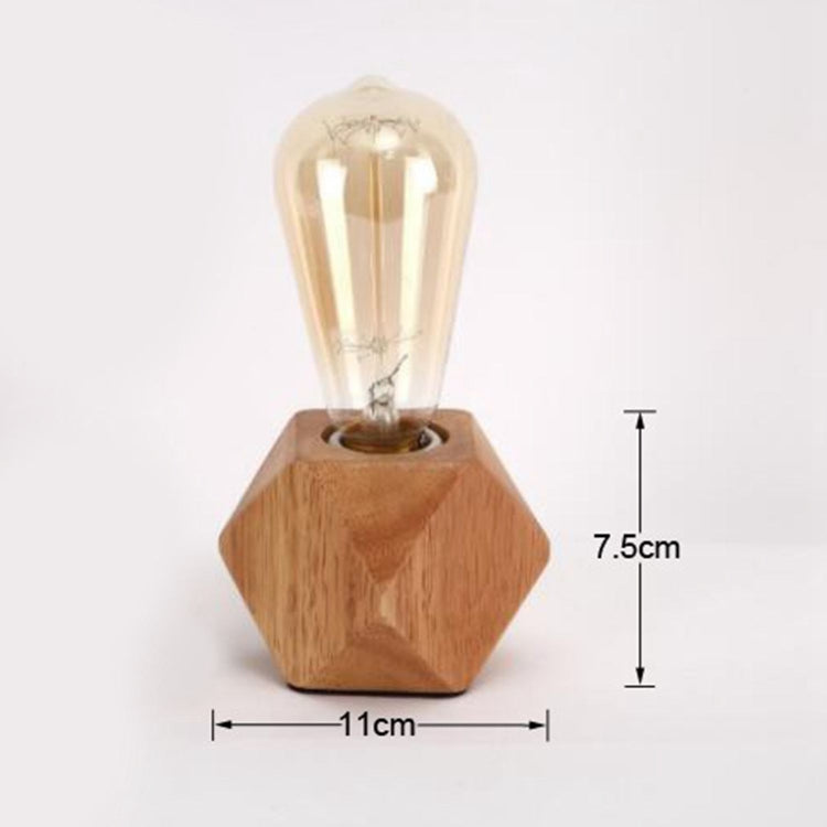 Solid Wood Decoration LED Night Light Modern Minimalist Warm Bedroom Bedside Lamp Small Table Lamp without LED Bulbs, EU Plug Solid Wood Decoration LED Night Light Modern Minimalist Warm Bedroom Bedside Lamp Small Table Lamp without LED Bulbs, EU Plug