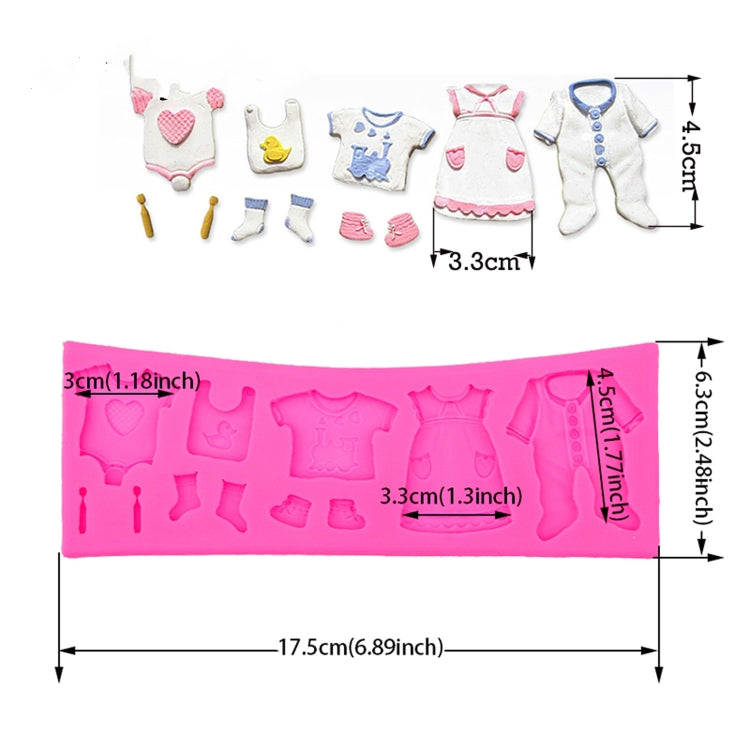 2 PCS Baking Mold Baby Shoes Fondant Cake Mold Kid Clothes Silicone DIY Chocolate West Point Mold, Kid Clothes Shape 2 PCS Baking Mold Baby Shoes Fondant Cake Mold Kid Clothes Silicone DIY Chocolate West Point Mold, Kid Clothes Shape