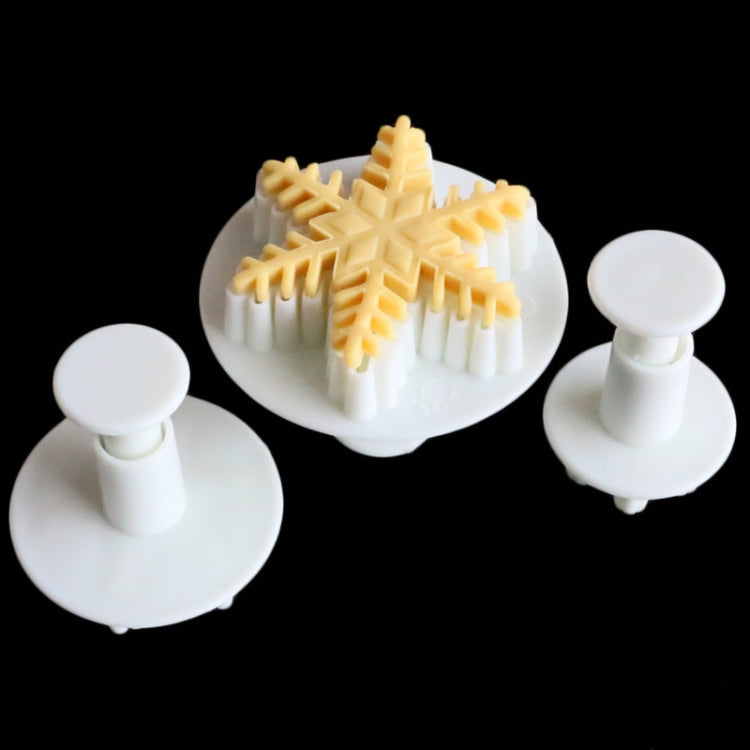 6 PCS Fondant Cake Tool Fine Snowflake Spring Mould Set, Fine Snowflake Shape