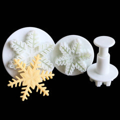 6 PCS Fondant Cake Tool Fine Snowflake Spring Mould Set, Fine Snowflake Shape