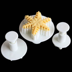6 PCS Fondant Cake Tool Fine Snowflake Spring Mould Set, Fine Snowflake Shape