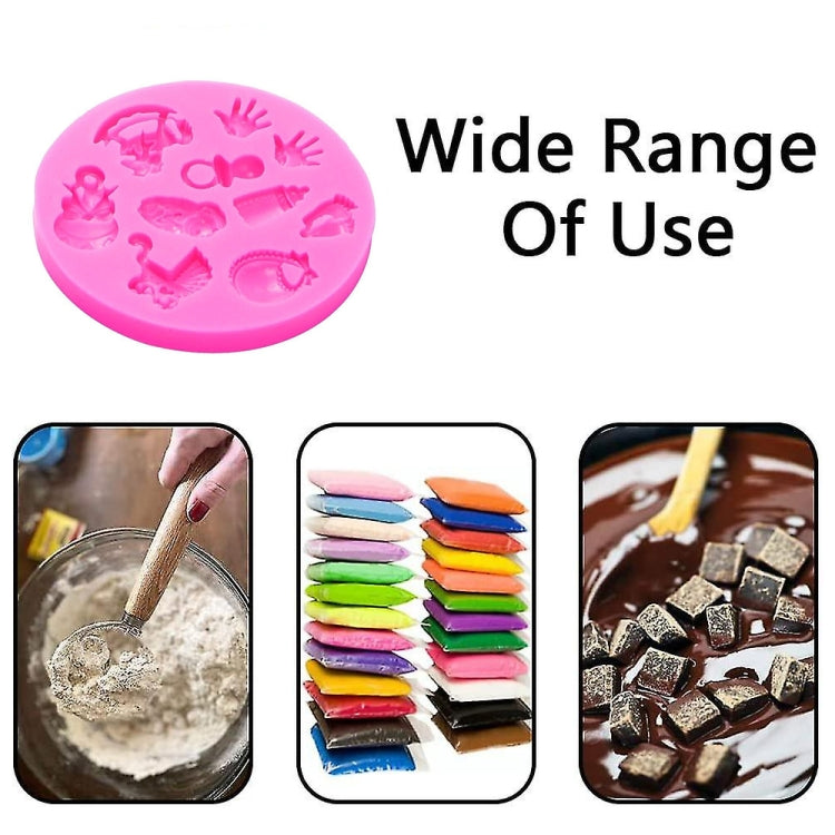 2 PCS Baby Hand Foot Shape DIY Mold Fondant Silicone Cake Chocolate Mold Baking Tool, Foot Shape 2 PCS Baby Hand Foot Shape DIY Mold Fondant Silicone Cake Chocolate Mold Baking Tool, Foot Shape